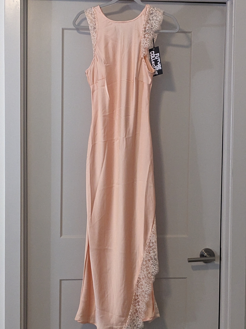 Lace-Trim Midi Dress